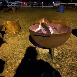 Maze Craze - Fire pit facing the parking lot, very big mind you!