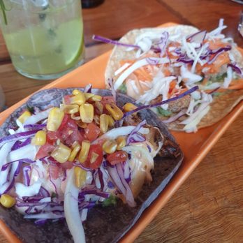 Fonda Mexican - Chicken taco left, fish taco right - Mexican Near Me - Collingwood, VIC