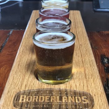Borderlands Brewing - 4 ounce flight. Perfect amount of brews - Breweries Near Me - Tucson, Arizona