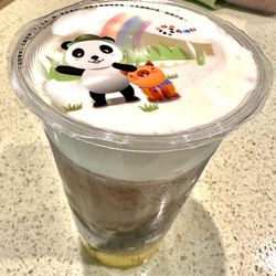Tasty Pot - Milk Creme Black Tea, $8.25 ($6.75+2x.75 toppings of grass jelly and pudding)