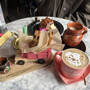 Moore Coffee Shop - Churro waffles, apple cinnamon waffles, Mexican mocha, crema de leche latte - Coffee & Tea Near Me - Seattle, Washington