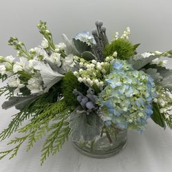 Kistner's Flowers - Romantic arrangement, cool colors