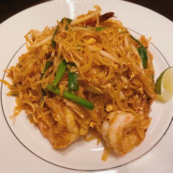 One Dee Siam - Pad Thai with shrimp and no peanuts ($16.95) - Thai Near Me - Jersey City, New Jersey One Dee Siam - Pad Thai with shrimp and no peanuts ($16.95) - Thai Near Me - Jersey City, New Jersey