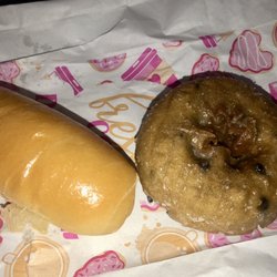 Dixie Queen Donuts - Small kolache and blueberry cake donut.