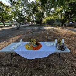 Peace Valley Charter School - Part of their outdoor area! This was set up for their rose ceremony on the first day of school.