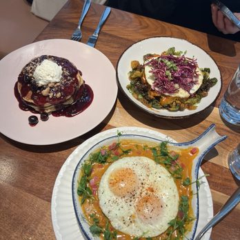 Unconventional Diner - Sweet Potato Shakshuka, Buttermilk Pancakes, and Brussel Sprouts & Fried Eggs - Breakfast & Brunch Near Me - Washington, DC, District of Columbia Unconventional Diner - Sweet Potato Shakshuka, Buttermilk Pancakes, and Brussel Sprouts & Fried Eggs - Breakfast & Brunch Near Me - Washington, DC, District of Columbia