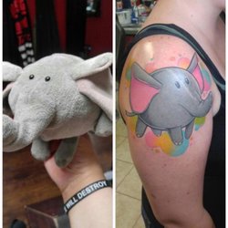 Elephant adorable tattoo by Elia!