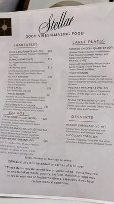 Menu photo 3 Stellar Raleigh, NC Menu photo 3 Stellar Raleigh, NC