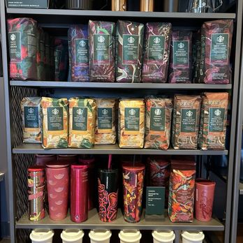 Starbucks - a shelf full of coffees and teas - Coffee & Tea Near Me - Fernie, British Columbia Starbucks - a shelf full of coffees and teas - Coffee & Tea Near Me - Fernie, British Columbia