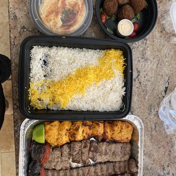 Parisa Persian Grill - Combination meal with hummus and falafel - Persian/Iranian Near Me - Ridgewood, New Jersey Parisa Persian Grill - Combination meal with hummus and falafel - Persian/Iranian Near Me - Ridgewood, New Jersey