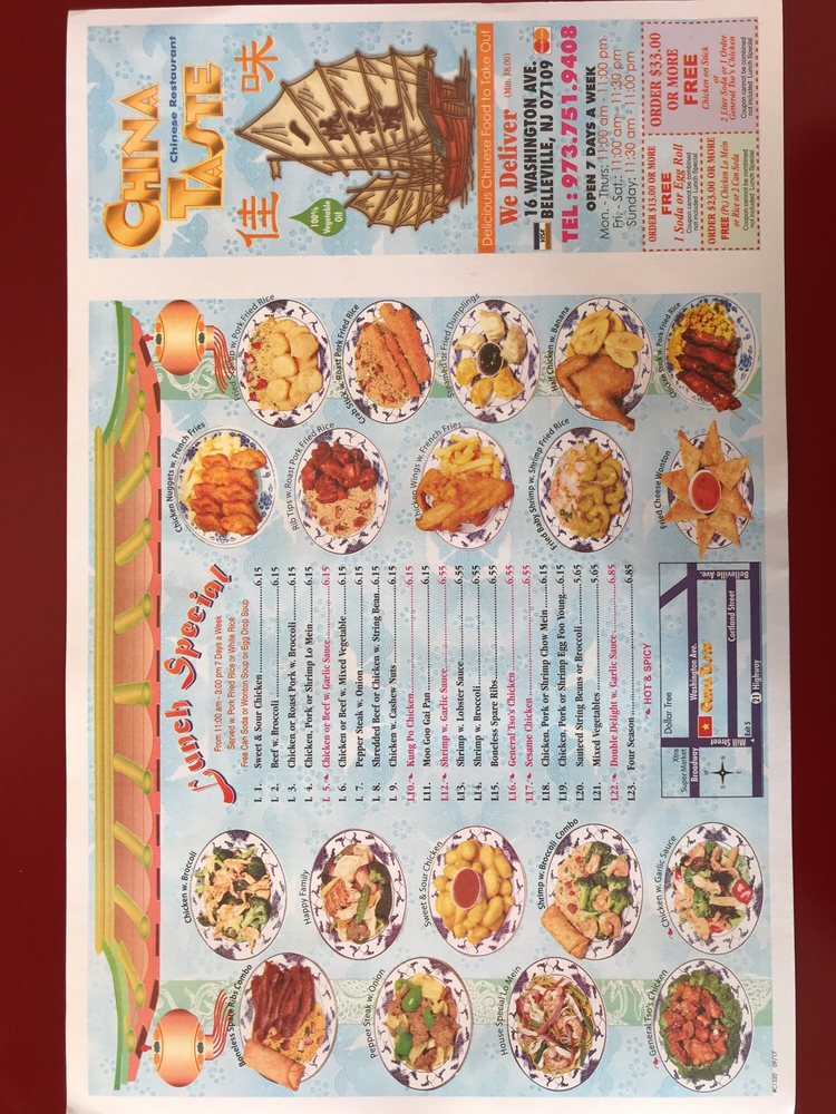 TASTE OF CHINA Updated August 2024 23 Reviews 573 Belleville Ave, Belleville, New Jersey