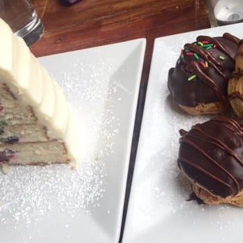 Shyndigz - Eclair balls thingy(idk what they're called), and fruit cake:) numnumnum - Desserts Near Me - Richmond, Virginia