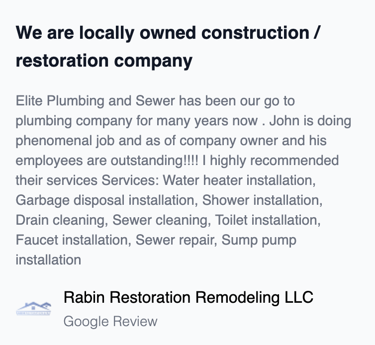 Slide of Elite Plumbing And Sewer