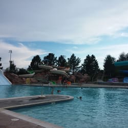 Bay Aquatic Park. City of Broomfield - The park closed down due to the weather. When it opened back up we had the park all to ourselves.