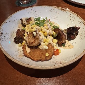 Clyde's Willow Creek Farm - Fried green tomatoes with shrimp - New American Near Me - Broadlands, Virginia Clyde's Willow Creek Farm - Fried green tomatoes with shrimp - New American Near Me - Broadlands, Virginia