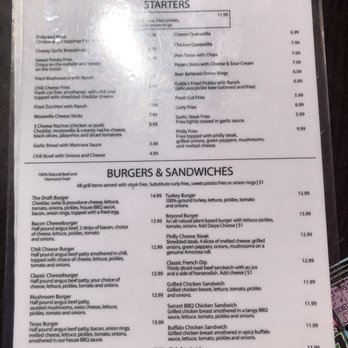 The Draft - Appetizers - Burgers - Sandwiches - Chicken Wings Near Me - Oceanside, California