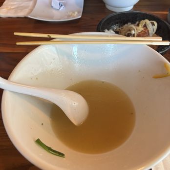 Kansui Ramen - What was left of the yuzu chicken wonton shoyu - Ramen Near Me - Westlake Village, California