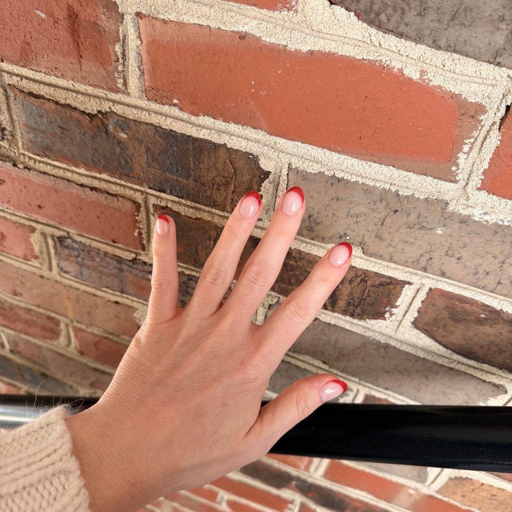 Hybrid gel colored French manicure Hybrid gel colored French manicure