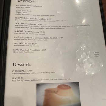 Thuyen Vien - Menu 05/2021 - Vegan Near Me - Anaheim, California Thuyen Vien - Menu 05/2021 - Vegan Near Me - Anaheim, California