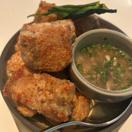 Crispy pork belly and chicharron Crispy pork belly and chicharron