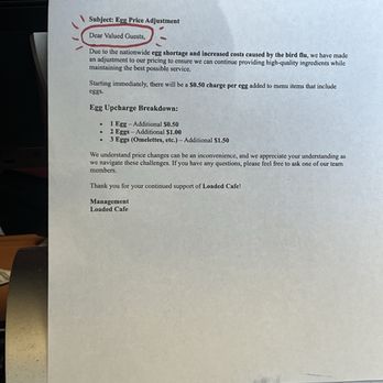 Loaded Cafe - Bellflower - Extra Charge for items with EGGS - Breakfast & Brunch Near Me - Bellflower, California Loaded Cafe - Bellflower - Extra Charge for items with EGGS - Breakfast & Brunch Near Me - Bellflower, California