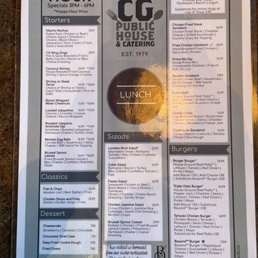 Lunch menu Lunch menu
