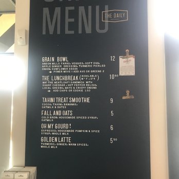 The Daily - Menu - Coffee & Tea Near Me - Charleston, South Carolina