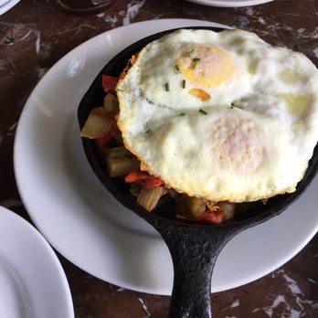 Julienne - Beef hash skillet with over easy eggs. - New American Near Me - San Marino, California Julienne - Beef hash skillet with over easy eggs. - New American Near Me - San Marino, California