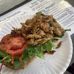 Kenny's Healthy Living - Big Mouth "chicken" teriyaki sandwich