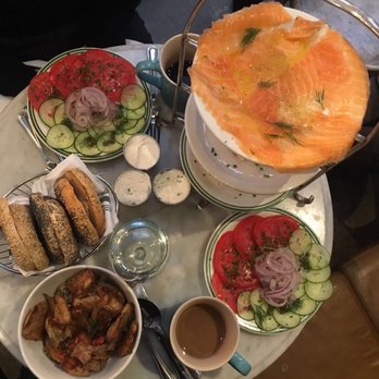 Sadelle's - House salmon, variety of bagels and breakfast potatoes -- best way to start the day!! - Bakeries Near Me - New York, New York Sadelle's - House salmon, variety of bagels and breakfast potatoes -- best way to start the day!! - Bakeries Near Me - New York, New York