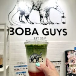 Boba Guys - Calvillo Matcha Latte (guava)