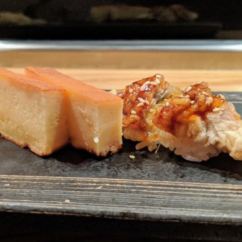 Sushi Kashiba - L2R: tamago and unagi - Japanese Near Me - Seattle, Washington