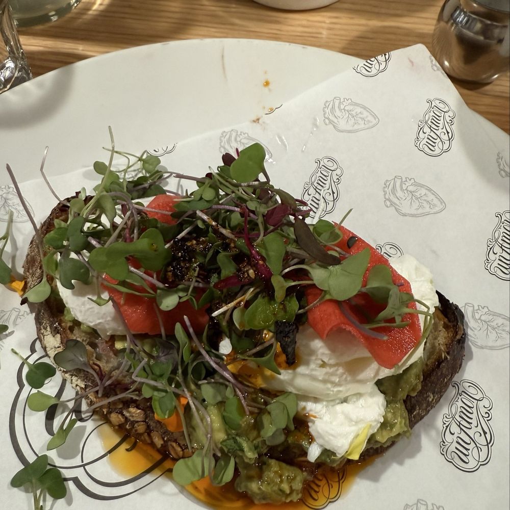 "Avocado" toast with 2 poached eggs "Avocado" toast with 2 poached eggs