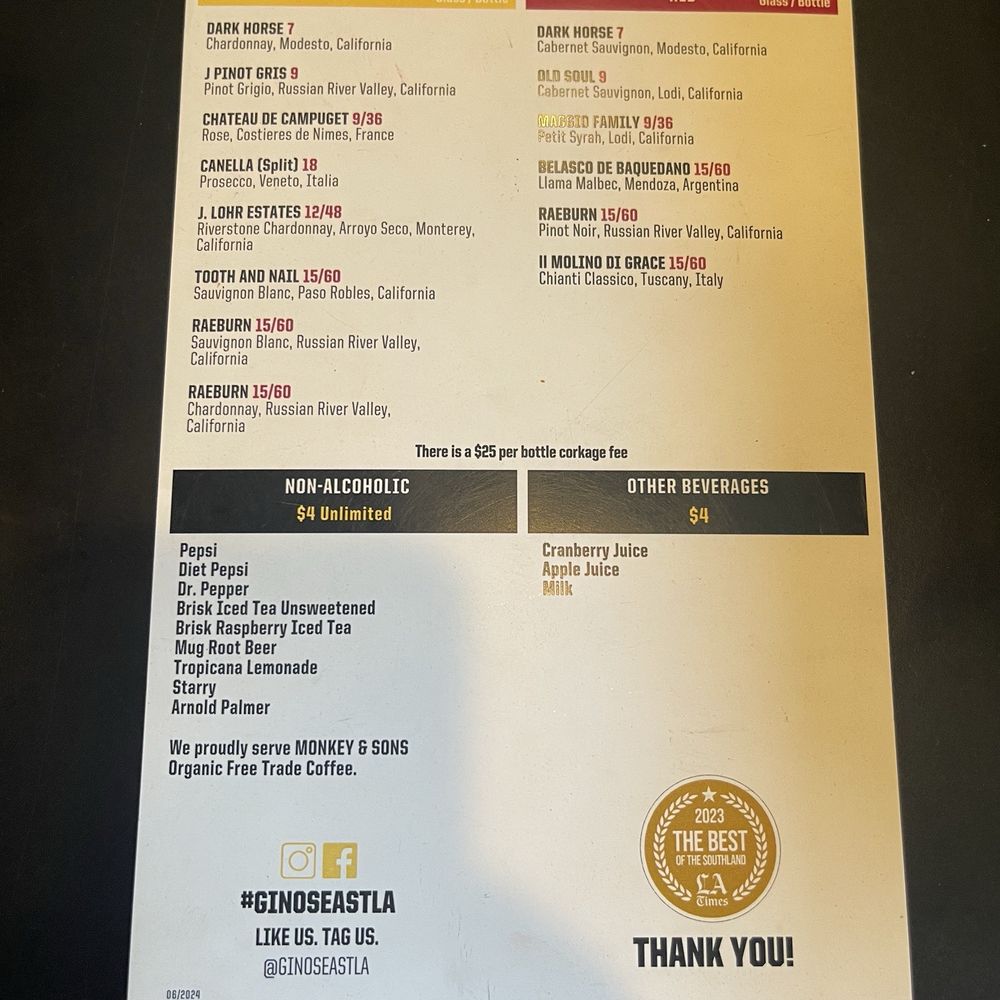 Gino’s East - Menu 3: 2/2025. - Pizza Near Me - Sherman Oaks, California Gino’s East - Menu 3: 2/2025. - Pizza Near Me - Sherman Oaks, California