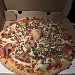 Jim's Pizzeria & Spaghetti House - Jim's Combination: Pepperoni, Mushroom, Onion, Green Pepper, Bacon