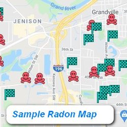 Searchlight Home Inspection - Sample Radon Map