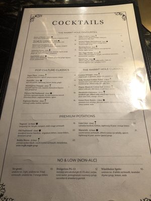 Menu photo 2 The Rabbit Hole Toronto, ON Menu photo 2 The Rabbit Hole Toronto, ON