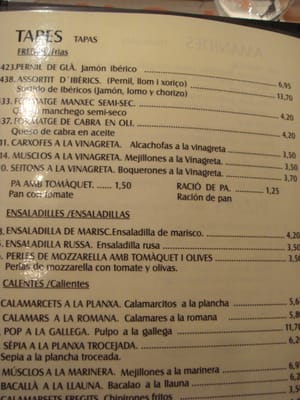 Menu photo 6 Nuria Barcelona, B Menu photo 6 Nuria Barcelona, B