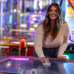 Boondocks Food and Fun - Pucks flying, hearts pounding - the air hockey showdown begins