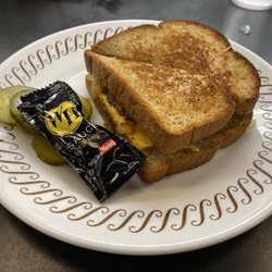 Waffle House - Evans - Patty melt on wheat with Waffle House sauce.
