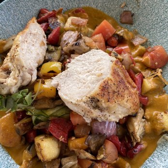 Lamplight Lounge - Chicken ratatouille- the best! - New American Near Me - Anaheim, California