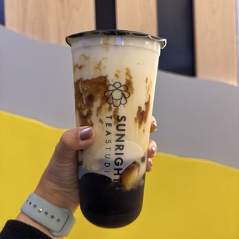 Sunright Tea Studio - Brown sugar milk with pudding boba - Bubble Tea Near Me - Long Beach, California Sunright Tea Studio - Brown sugar milk with pudding boba - Bubble Tea Near Me - Long Beach, California
