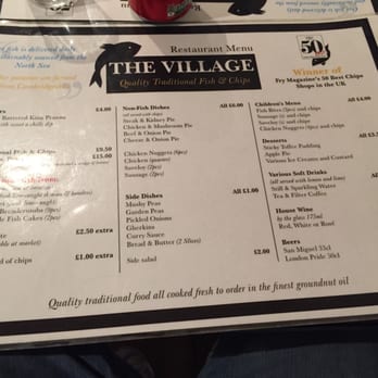 The Village Fish and Chips - Current Prices.... - Fish & Chips Near Me - Orpington, XGL The Village Fish and Chips - Current Prices.... - Fish & Chips Near Me - Orpington, XGL