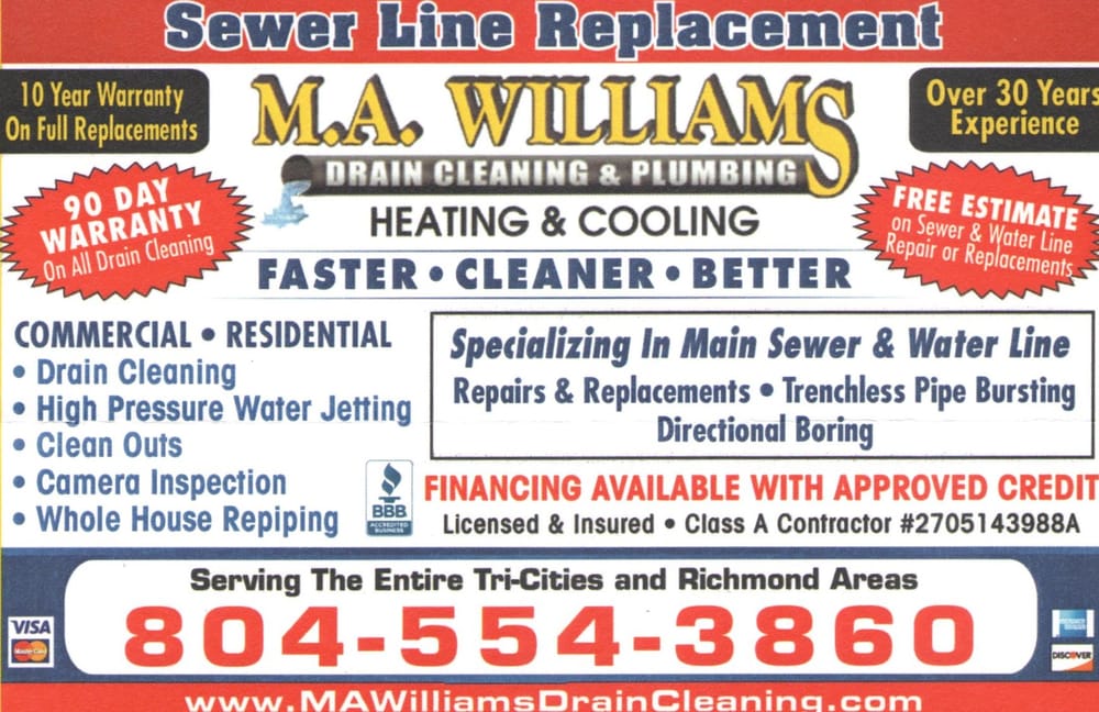 Slide of M A Williams Drain Cleaning & Plumbing