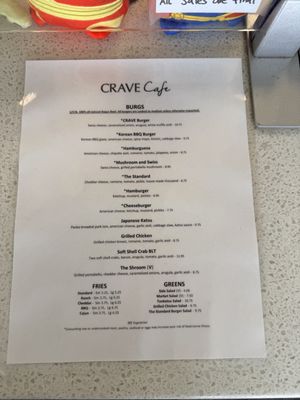 Menu photo 1 Crave Cafe Shorewood, WI Menu photo 1 Crave Cafe Shorewood, WI