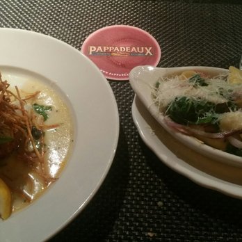 Pappadeaux Seafood Kitchen - Crab cake and pappadelli pasta - Seafood Near Me - Houston, Texas Pappadeaux Seafood Kitchen - Crab cake and pappadelli pasta - Seafood Near Me - Houston, Texas
