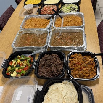 Chevys - Fajita bar: chicken, steak and veggie fajita bar set up with all the fixings. With rice, beans and corn tomalito. - Mexican Near Me - Fairfield, California Chevys - Fajita bar: chicken, steak and veggie fajita bar set up with all the fixings. With rice, beans and corn tomalito. - Mexican Near Me - Fairfield, California