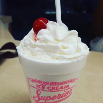 Superior Dairy - 'Small' hot fudge sundae - Ice Cream & Frozen Yogurt Near Me - Hanford, California Superior Dairy - 'Small' hot fudge sundae - Ice Cream & Frozen Yogurt Near Me - Hanford, California