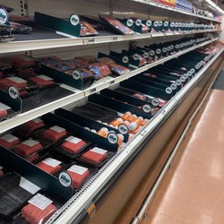 WPAFB Commissary - Meat cooler. A good selection reasonably priced.