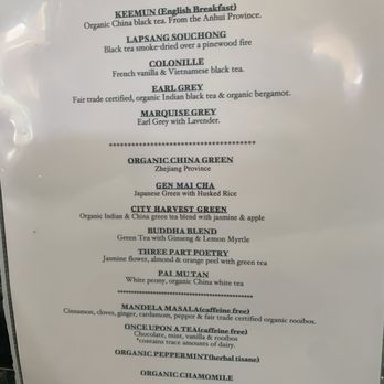 Heirloom Bakery - Tea menu - Bakeries Near Me - South Pasadena, California